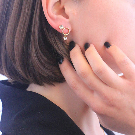 CARALI / MYC Paris - Octavia Earrings - Gold and Crystal