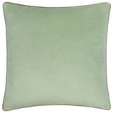 Riva Home - Meridian Velvet Cushion Eucalyptus/Natural: Eucalyptus/Natural / Polyester Filled / 55 x 55cm