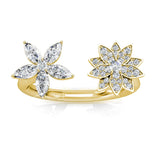 CARALI / MYC Paris - Fraternal Bloom Ring - Gold and Crystal: 52