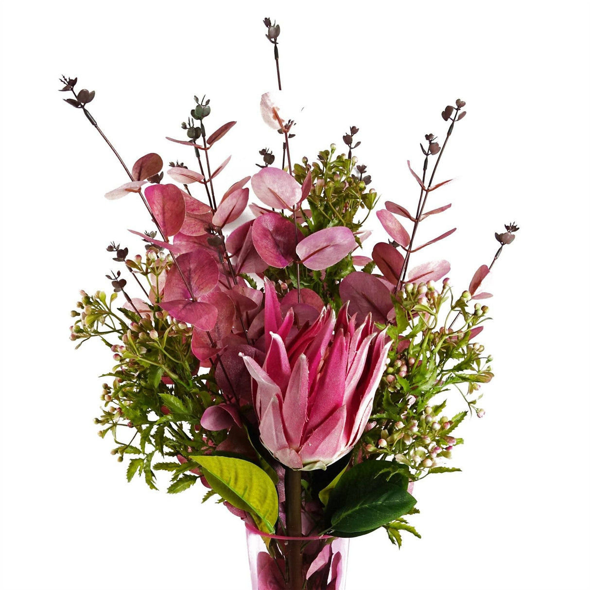 Pink Eucalyptus Foliage Stem – 80cm Artificial Floral Stem