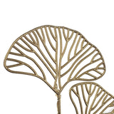 Gold Dipped Artificial Leaf Stem – 65cm Decorative Faux Foliage