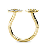 CARALI / MYC Paris - Fraternal Bloom Ring - Gold and Crystal: 52
