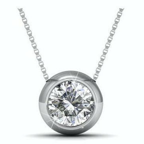 Moon Silver and Crystal Pendant.