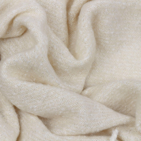 Isla Woven Tasselled Cream Throw