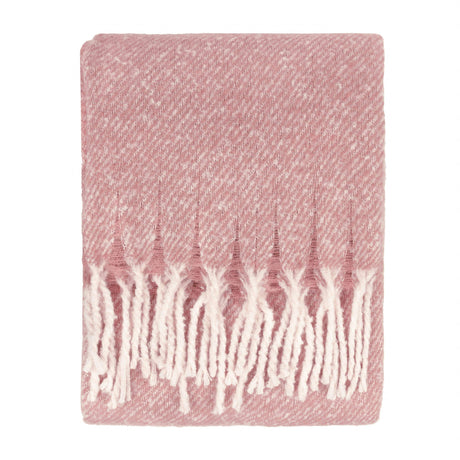 Riva Home - Isla Woven Tasselled Throw Heather: Heather / 130 x 180cm