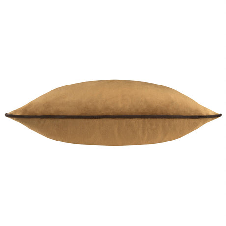 Riva Home - Meridian Velvet Cushion Caramel/Chocolate: Caramel/Chocolate / Polyester Filled / 55 x 55cm