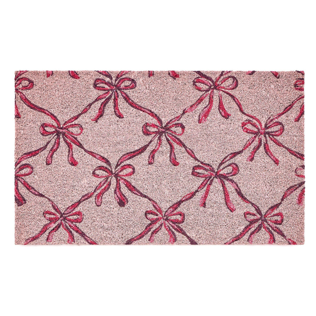 Phoenox Textiles - My Mat Printed Coir Blush Bows: 45x75