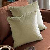Riva Home - Meridian Velvet Cushion Sage/Green: Sage/Green / Polyester Filled / 55 x 55cm.
