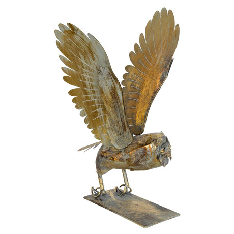 Gold Owl Sculpture