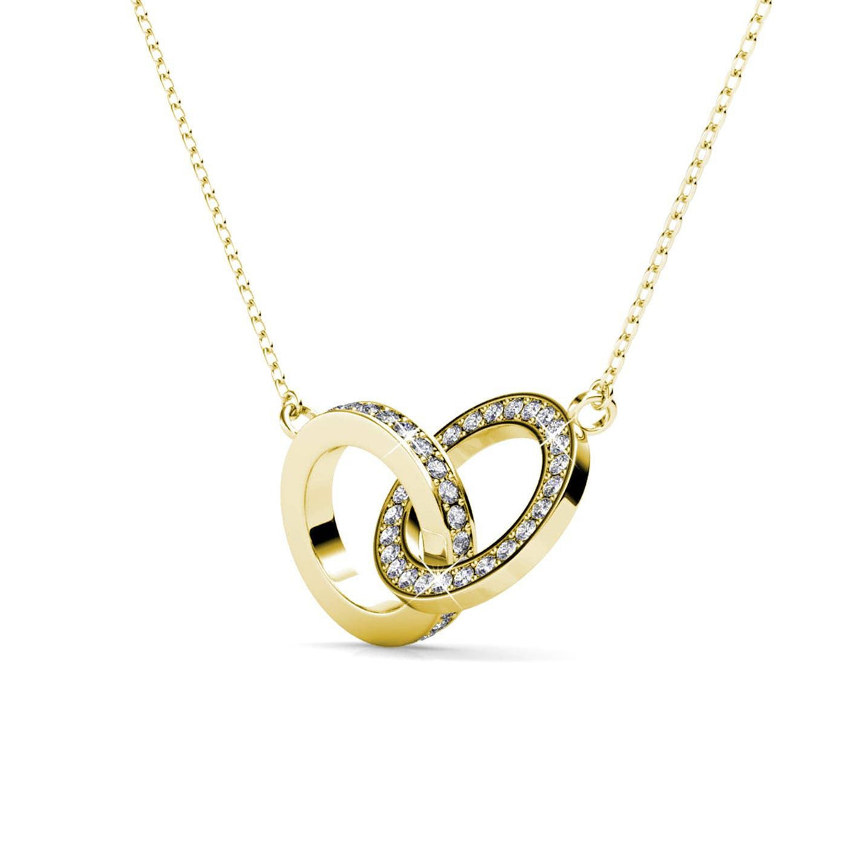 CARALI / MYC Paris - Circle Twin Pendants - Gold and Crystal