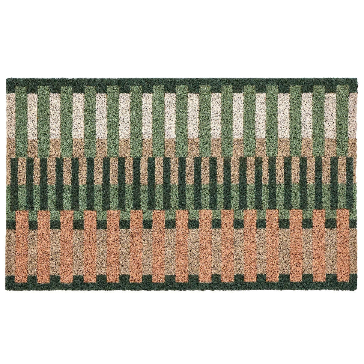 Phoenox Textiles - My Mat Printed Coir Pastel Broken Stripe Doormat: 45x75.
