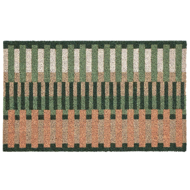 Phoenox Textiles - My Mat Printed Coir Pastel Broken Stripe Doormat: 45x75.