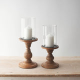 Gainsborough Giftware x Portland Living - Glass Pillar Candle Holder, 35cm.