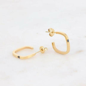 Hoop Crystal Earrings.
