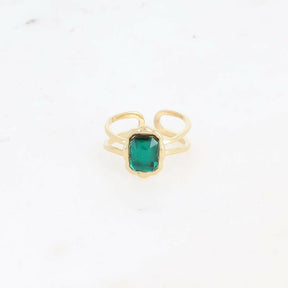 Green Gem Open Sized Ring.