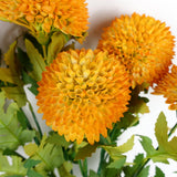 Large Ball Dahlia Artificial Flower Stem Yellow