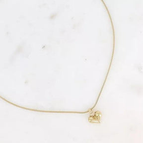 Necklace - domed heart pendant.