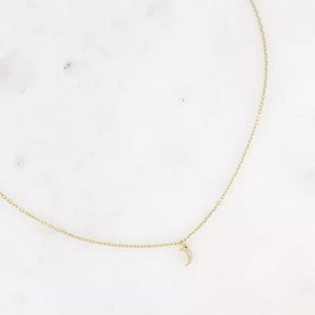 Necklace - small moon pendant.