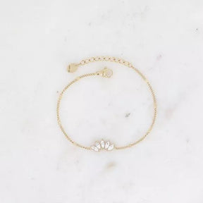 Bracelet - crystal leaf.