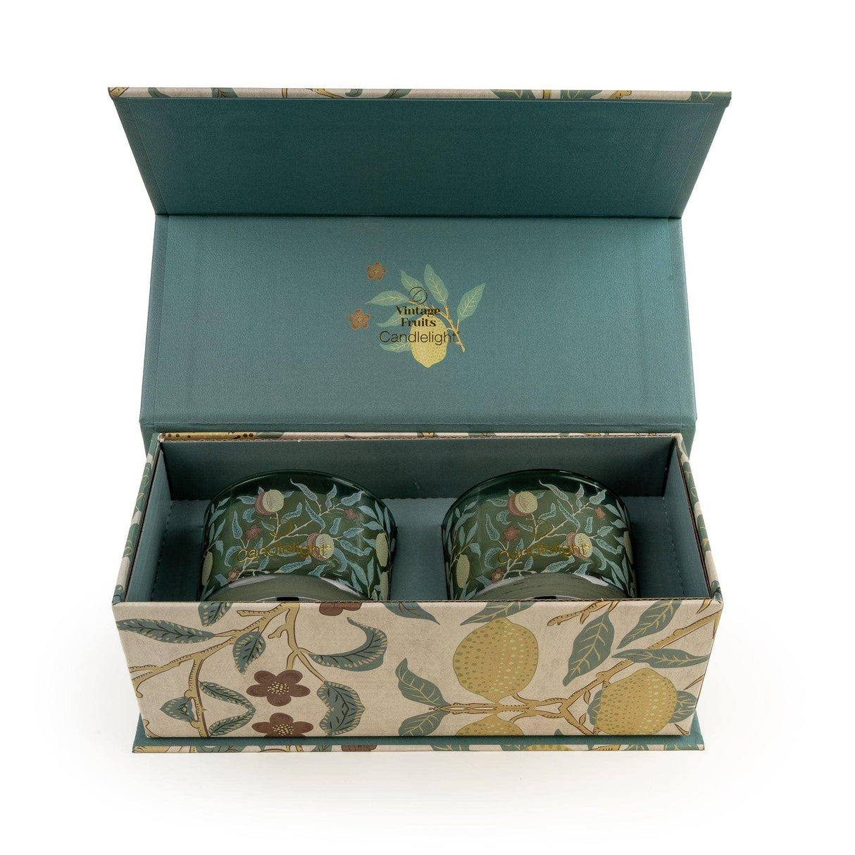 Set of 2 Candles Vintage Fruits