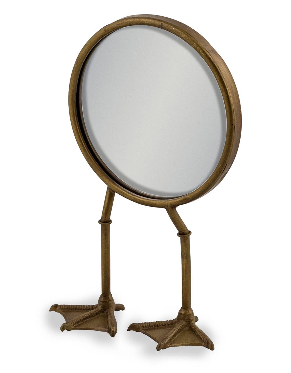 McGowan & Rutherford Ltd - Distressed Gold Bird Legged Table Mirror
