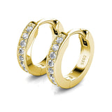 CARALI / MYC Paris - Circle Hoop Earrings - Gold and Crystal