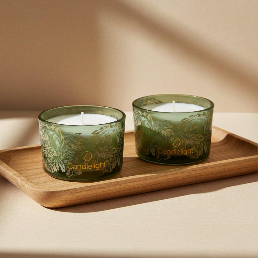 The Set of 2 Candles Acanthus Forest