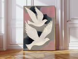 Flying Birds Abstract Art Print A3