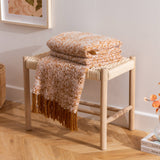 Riva Home - Weaver Herringbone Throw Gold: Gold / 130 x 180cm.