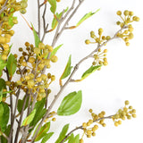 90cm Artificial Yellow Berry Stem – Realistic Faux Floral Decoration