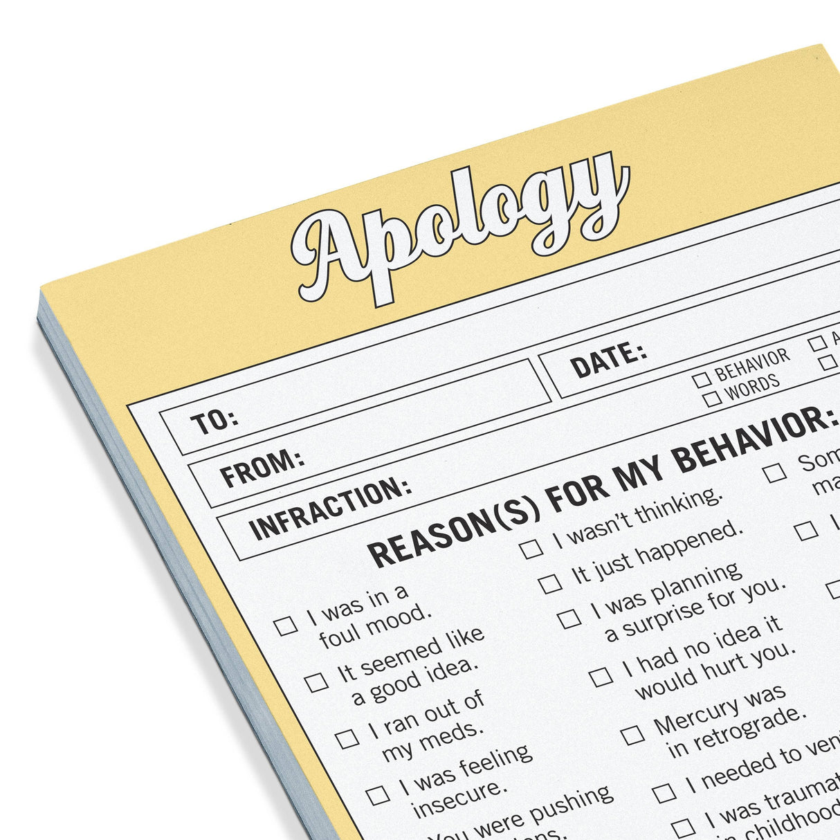 Knock Knock Apology Nifty Note (Notepad/Sticky Notes)