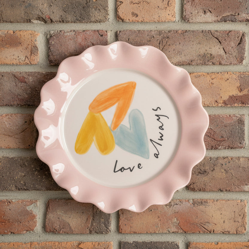Caroline Gardner - Love Always Overlapping Hearts Plate