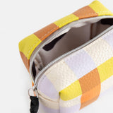 Luxury Caroline Gardner mini cube cosmetic bag, elegant travel organizer with chic design and premium craftsmanship