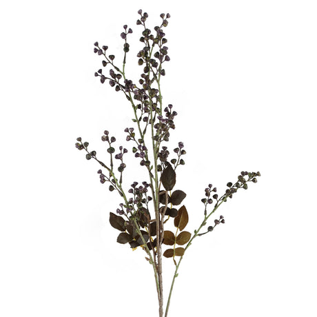 85cm Artificial Dark Purple Berry Stem – Realistic Faux Floral Decoration