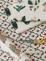 Katie Housley - CHRISTMAS DIAMOND STAR BOTANICAL LUXURY GIFT WRAP HOLIDAY PAPERS