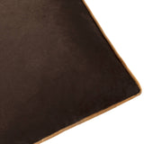 Riva Home - Meridian Velvet Cushion Chocolate/Caramel: Chocolate/Caramel / Polyester Filled / 55 x 55cm