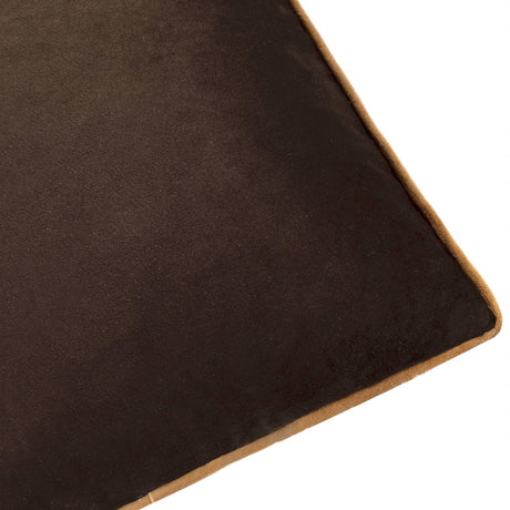 Square Velvet Cushion Chocolate/Caramel