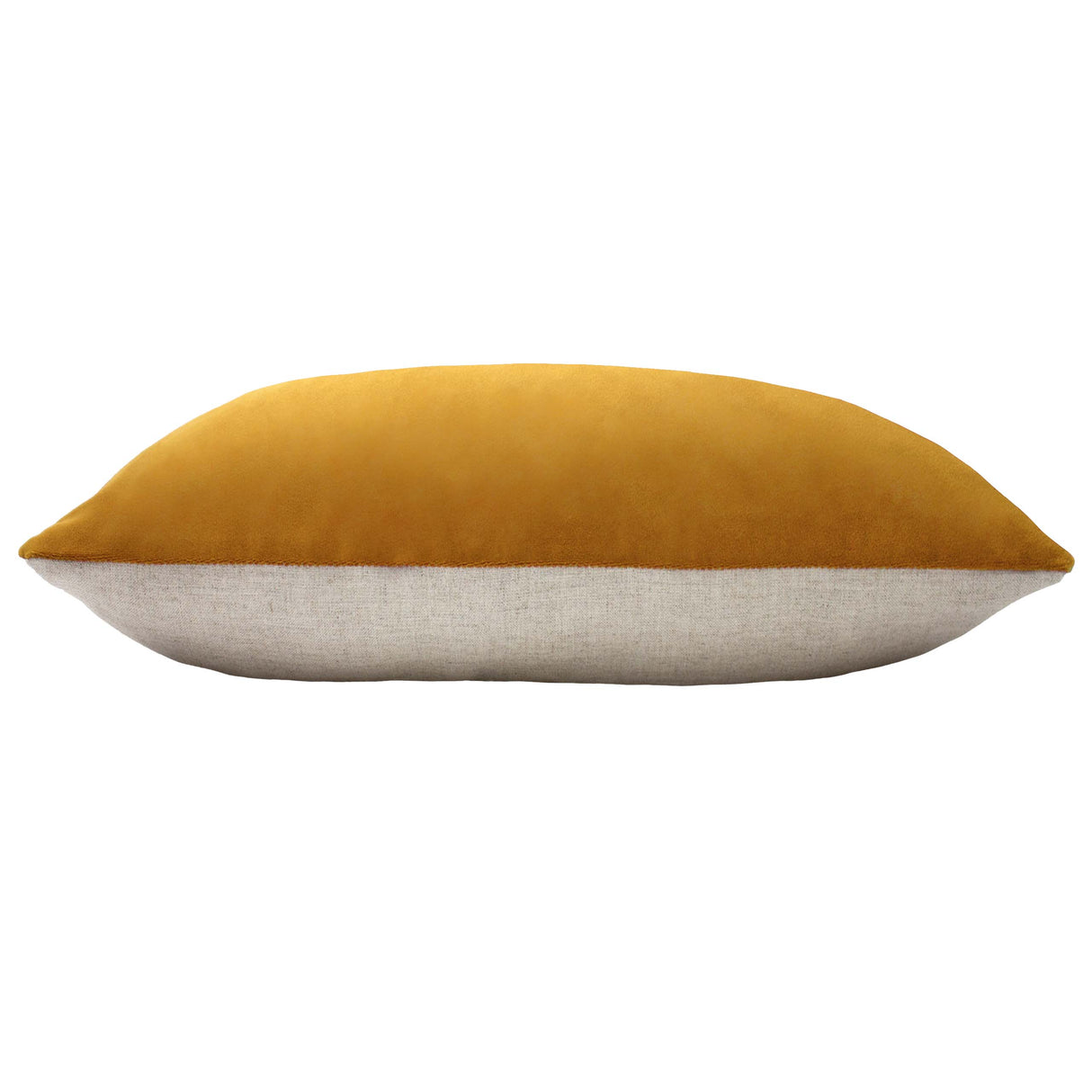 Riva Home - Contra Velvet Cushion Mustard: Mustard / Polyester Filled / 40 x 60cm.
