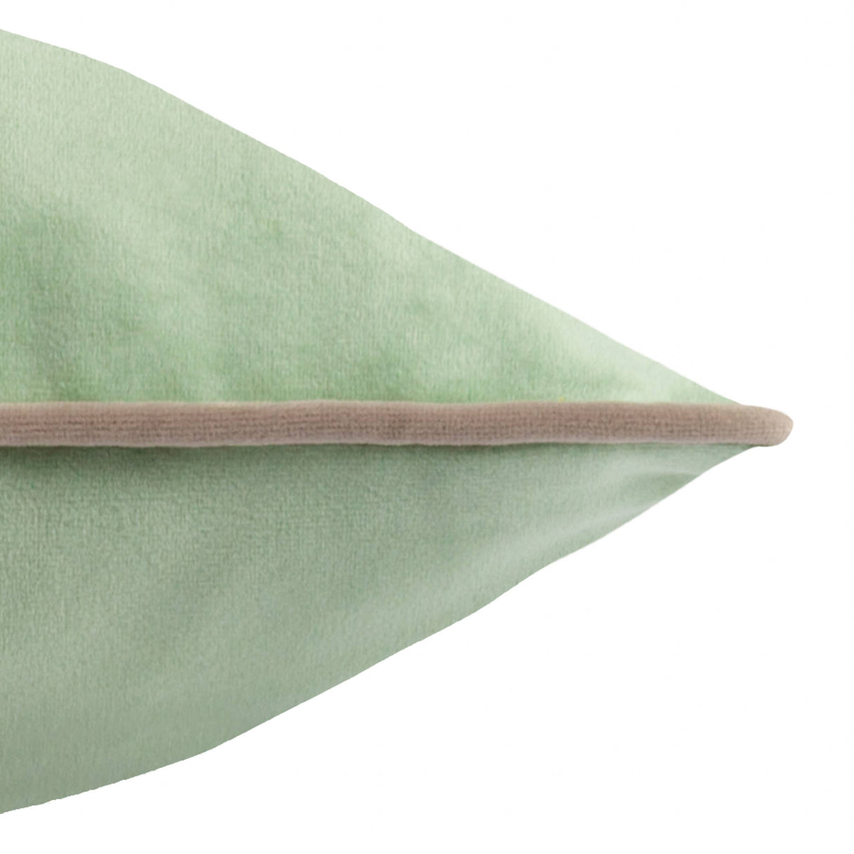 Riva Home - Meridian Velvet Cushion Eucalyptus/Natural: Eucalyptus/Natural / Polyester Filled / 55 x 55cm