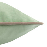 Riva Home - Meridian Velvet Cushion Eucalyptus/Natural: Eucalyptus/Natural / Polyester Filled / 55 x 55cm