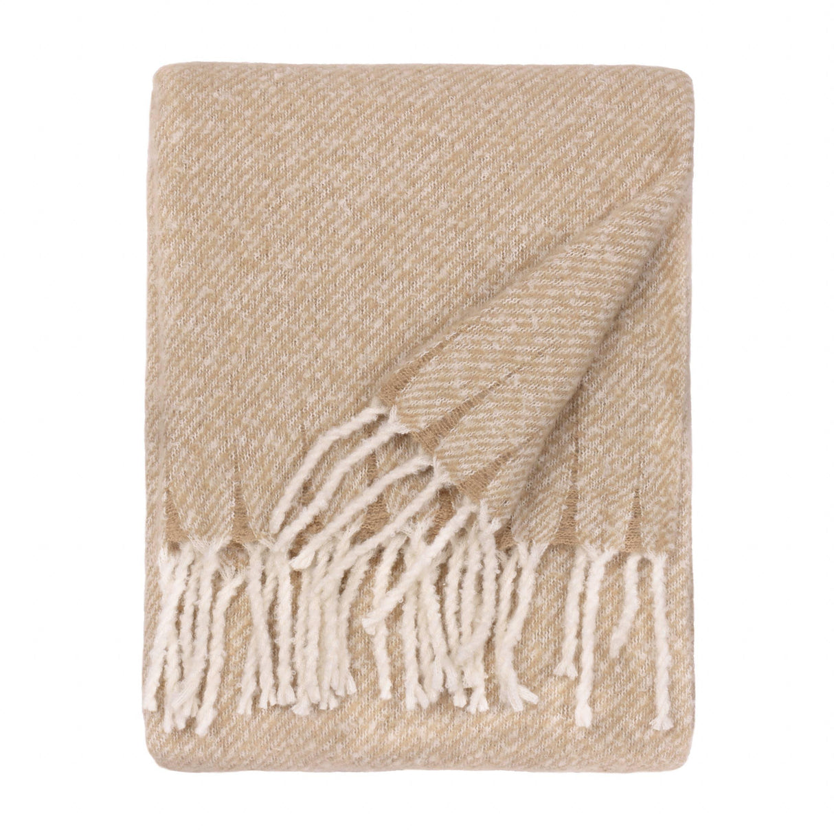 Riva Home - Isla Woven Tasselled Throw Natural: Natural / 130 x 180cm