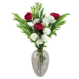 Dark Pink Peony Stem 80cm