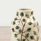Gainsborough Giftware x Portland Living - Green Foliage Vase, 20.5cm.