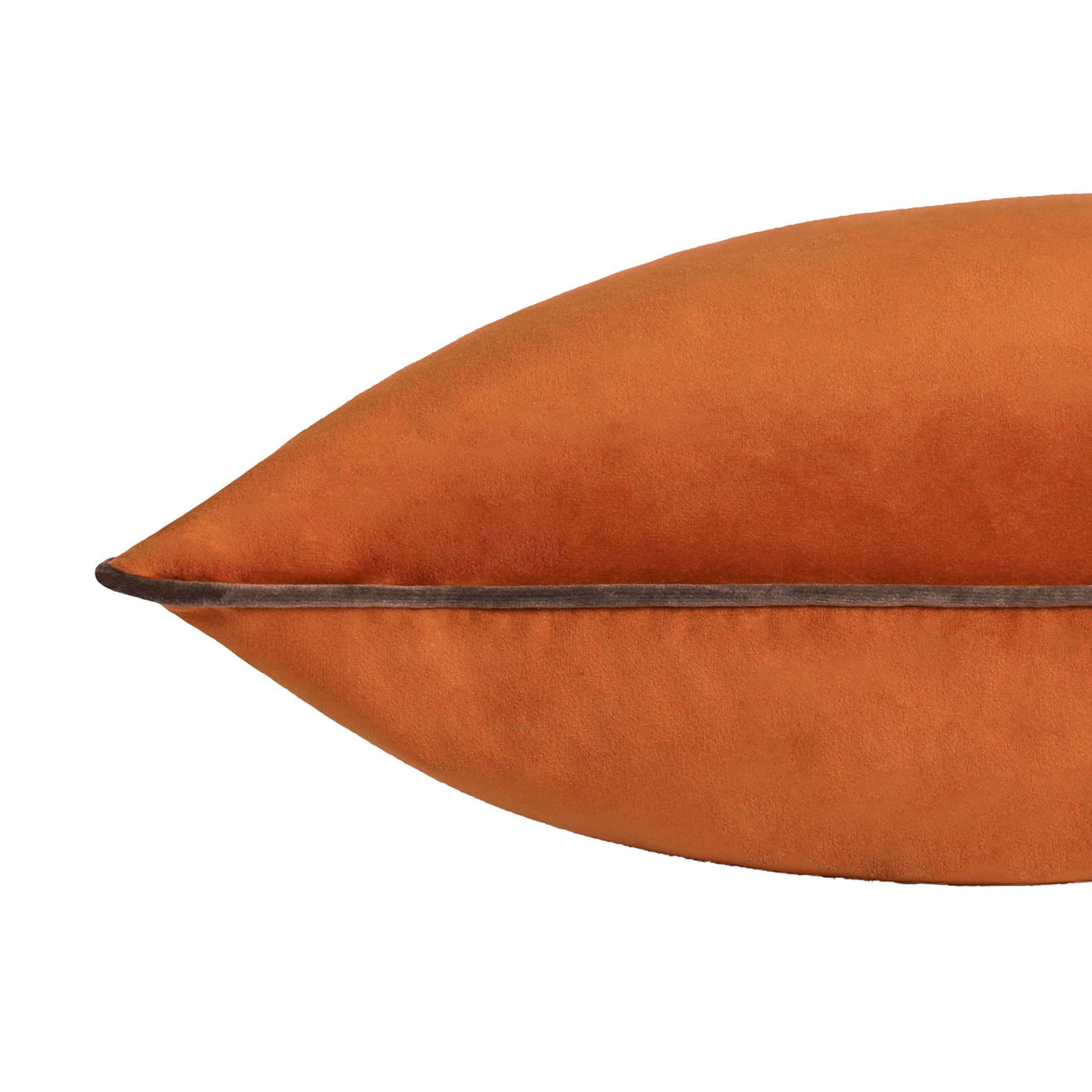 Riva Home - Meridian Velvet Cushion Pumpkin/Mocha: Pumpkin/Mocha / Polyester Filled / 55 x 55cm.