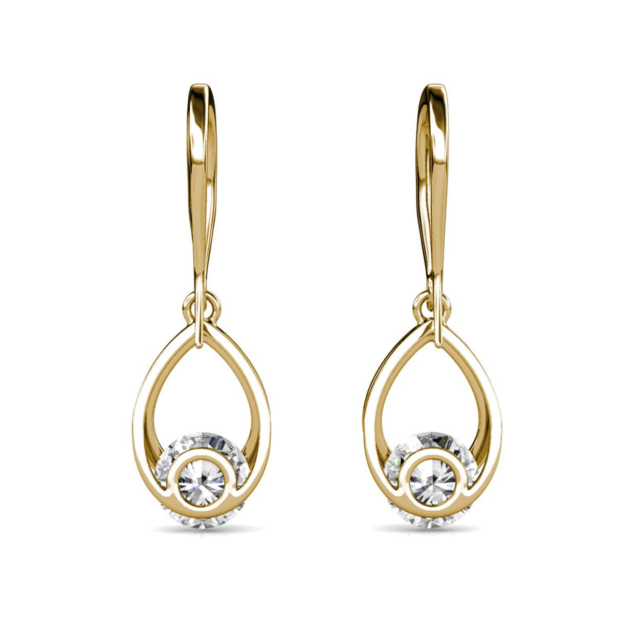 CARALI / MYC Paris - Tristin Hook Earrings - Gold and Crystal