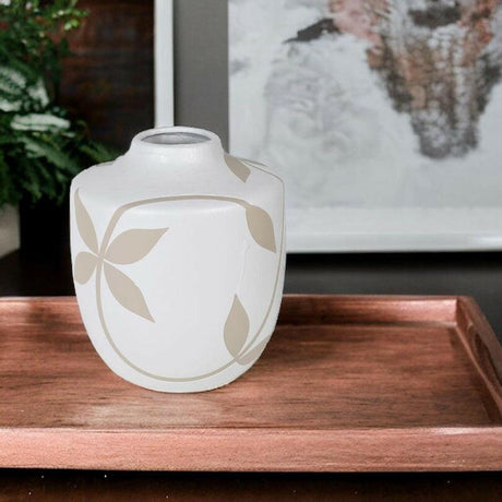 White Floral Vase.