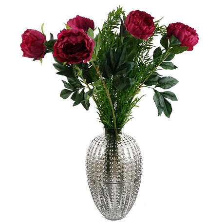Dark Pink Peony Stem 80cm