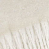 Riva Home - Cozy Woven Tasselled Throw Ecru: Ecru / 140 x 180cm.