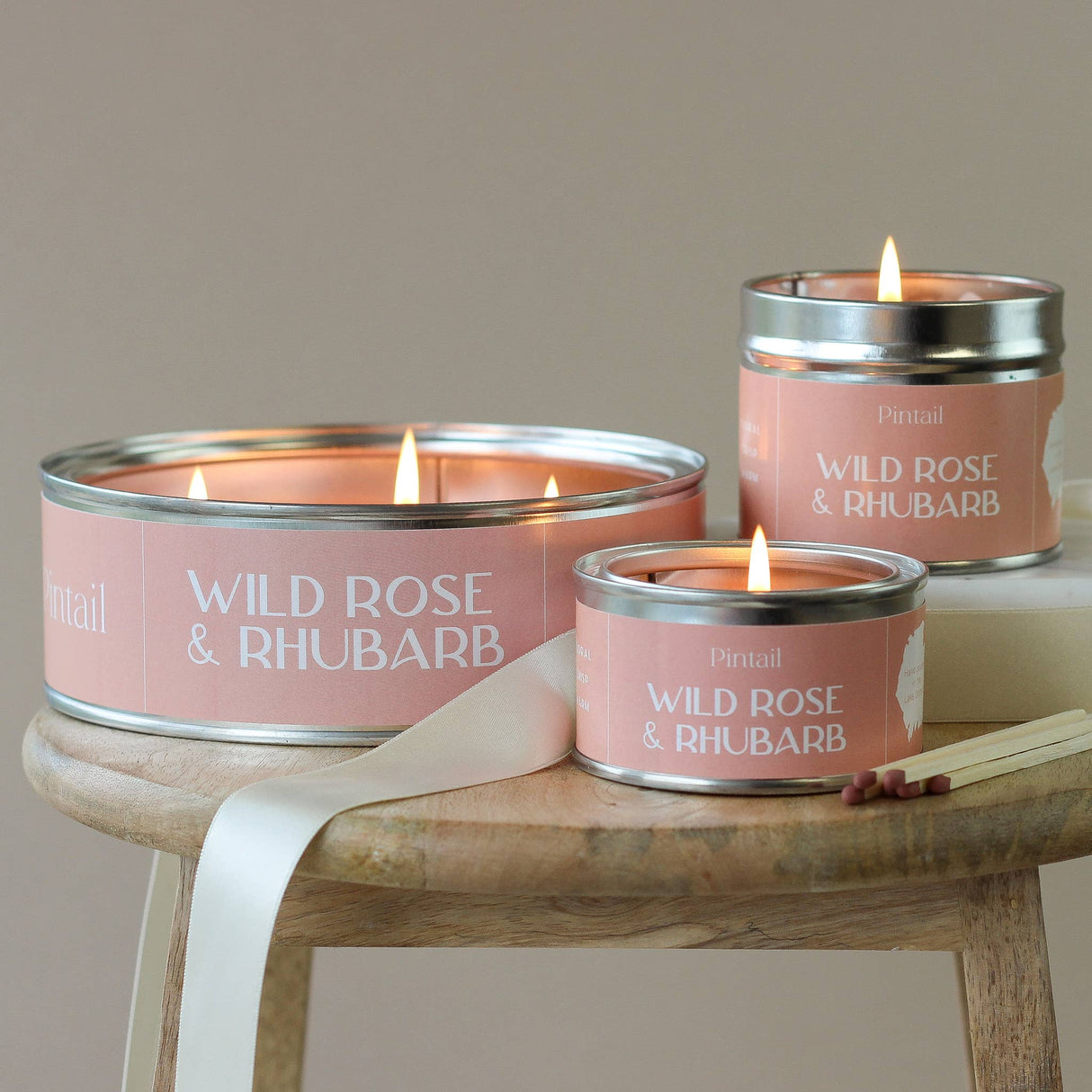 Pintail Candles | Avalon Home - Wild Rose and Rhubarb Paint Pot Candle | Candles in Tins