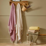 Riva Home - Isla Woven Tasselled Throw Heather: Heather / 130 x 180cm